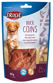 Ласощі Trixie Premio Chicken Duck Coins для собак, качка, 80 г 31587 фото