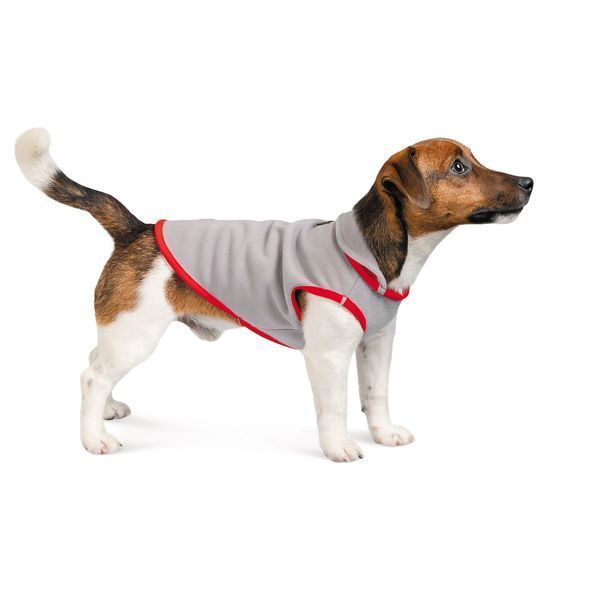 Жилет Pet Fashion &laquo;Fleecy&raquo; для собак, розмір XS2, сіро-червоний FLEECY сер-кр XS2 фото