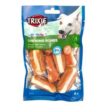 Кісточка Trixie Denta Fun для чищення зубів собак, з куркою, 5 см, 120 г, 8 шт 31340 фото