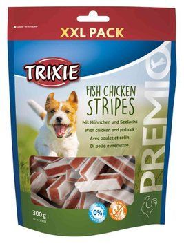 Ласощі Trixie Premio Stripes Chicken для собак, курка/лосось, 300 г 31803 фото