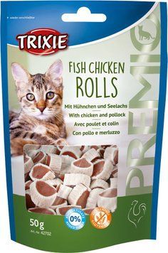 Ласощі Trixie Premio Rolls для котів, курка та риба, 50 г 42702 фото