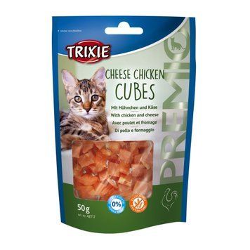 Ласощі Trixie Premio Cheese Chicken Cubes для котів, сир і курка, 50 г 42717 фото